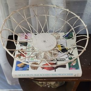 White wire farmhouse basket